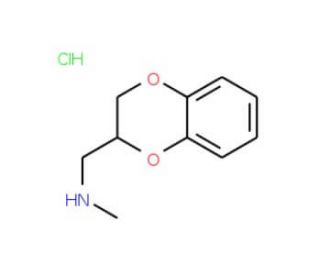 (2,3-Dihydro-benzo[1,4]dioxin-2-ylmethyl)-methyl-amine hydrochloride - chemical structure image