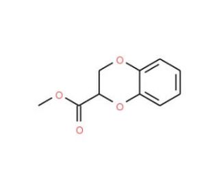 2,3-Dihydro-benzo[1,4]dioxine-2-carboxylic acid methyl ester (CAS 3663-79-4) - chemical structure image