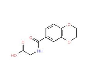 [(2,3-Dihydro-benzo[1,4]dioxine-6-carbonyl)-amino]-acetic acid - chemical structure image