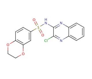 2,3-Dihydro-benzo[1,4]dioxine-6-sulfonic acid (3-chloro-quinoxalin-2-yl)-amide - chemical structure image