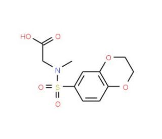[(2,3-Dihydro-benzo[1,4]dioxine-6-sulfonyl)-methyl-amino]-acetic acid - chemical structure image