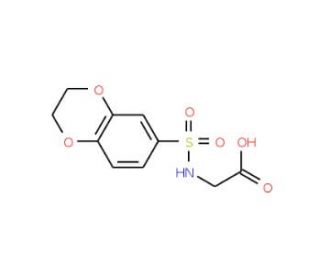 (2,3-Dihydro-benzo[1,4]dioxine-6-sulfonylamino)-acetic acid - chemical structure image
