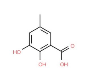 2,3-Dihydroxy-5-methylbenzoic acid (CAS 6049-93-0) - chemical structure image