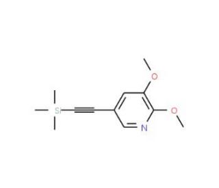 2,3-Dimethoxy-5-((trimethylsilyl)ethynyl)pyridine - chemical structure image