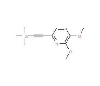 2,3-Dimethoxy-6-((trimethylsilyl)ethynyl)pyridine - chemical structure image