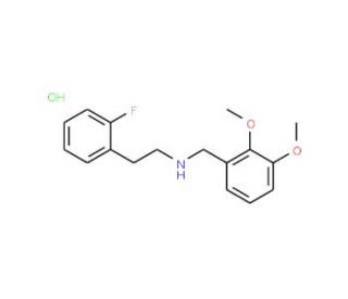 (2,3-Dimethoxy-benzyl)-[2-(2-fluoro-phenyl)-ethyl]-amine hydrochloride - chemical structure image