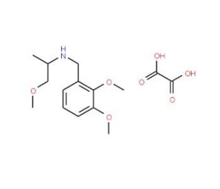 (2,3-Dimethoxy-benzyl)-(2-methoxy-1-methyl-ethyl)-amine oxalate - chemical structure image