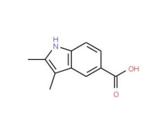 2,3-dimethyl-1H-indole-5-carboxylic acid (CAS 14844-73-6) - chemical structure image