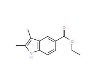 2,3-Dimethyl-1H-indole-5-carboxylic acid ethyl ester (CAS 21523-62-6) - chemical structure image