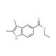 2,3-Dimethyl-1H-indole-5-carboxylic acid ethyl ester (CAS 21523-62-6) - chemical structure image