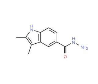 2,3-Dimethyl-1H-indole-5-carboxylic acid hydrazide (CAS 5094-42-8) - chemical structure image
