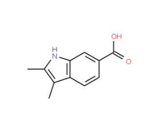 2,3-Dimethyl-1H-indole-6-carboxylic acid (CAS 103986-06-7) - chemical structure image