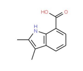 2,3-Dimethyl-1H-indole-7-carboxylic acid (CAS 103986-07-8) - chemical structure image