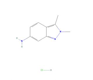 2,3-Dimethyl-6-amino-2H-indazole hydrochloride (CAS 635702-60-2) - chemical structure image