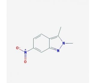 2,3-dimethyl-6-nitro-2H-indazole (CAS 444731-73-1) - chemical structure image