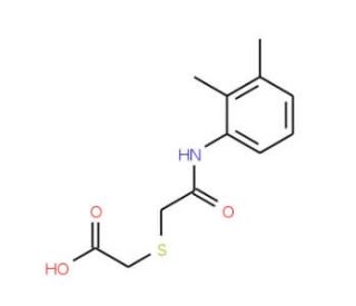 [(2,3-Dimethyl-phenylcarbamoyl)-methylsulfanyl]-acetic acid - chemical structure image
