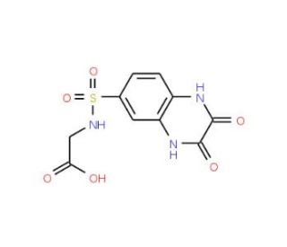 (2,3-Dioxo-1,2,3,4-tetrahydro-quinoxaline-6-sulfonylamino)-acetic acid (CAS 112170-26-0) - chemical structure image