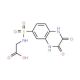 (2,3-Dioxo-1,2,3,4-tetrahydro-quinoxaline-6-sulfonylamino)-acetic acid (CAS 112170-26-0) - chemical structure image