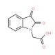 (2,3-dioxo-2,3-dihydro-1H-indol-1-yl)acetic acid (CAS 60705-96-6) - chemical structure image