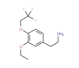 2-[3-ethoxy-4-(2,2,2-trifluoroethoxy)phenyl]ethanamine (CAS 1182930-66-0) - chemical structure image