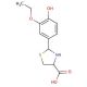 2-(3-ethoxy-4-hydroxyphenyl)-1,3-thiazolidine-4-carboxylic acid - chemical structure image