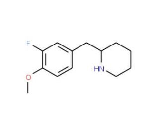 2-(3-Fluoro-4-methoxy-benzyl)-piperidine (CAS 955288-40-1) - chemical structure image