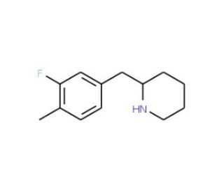 2-(3-Fluoro-4-methyl-benzyl)-piperidine (CAS 955315-27-2) - chemical structure image