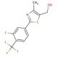 2-[3-Fluoro-4-(trifluoromethyl)phenyl]-4-methyl-5-hydroxymethyl Thiazole (CAS 317319-27-0) - chemical structure image