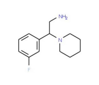 2-(3-Fluoro-phenyl)-2-piperidin-1-yl-ethylamine - chemical structure image