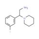 2-(3-Fluoro-phenyl)-2-piperidin-1-yl-ethylamine - chemical structure image