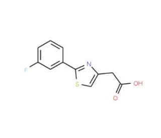 [2-(3-fluorophenyl)-1,3-thiazol-4-yl]acetic acid - chemical structure image