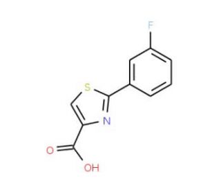 2-(3-Fluorophenyl)-1,3-thiazole-4-carboxylic acid (CAS 886369-06-8) - chemical structure image