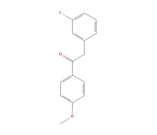 2-(3-Fluorophenyl)-4&prime;-methoxyacetophenone (CAS 153529-18-1) - chemical structure image