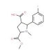 2-(3-Fluorophenyl)-5-(methoxycarbonyl)-1-methyl-3-pyrrolidinecarboxylic acid - chemical structure image