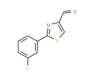 2-(3-Fluorophenyl)thiazole-4-carbaldehyde (CAS 885279-20-9) - chemical structure image