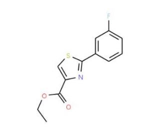 2-(3-Fluorophenyl)thiazole-4-carboxylic acid ethyl ester (CAS 132089-37-3) - chemical structure image