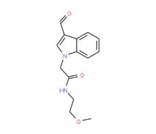 2-(3-Formyl-indol-1-yl)-N-(2-methoxy-ethyl)-acetamide - chemical structure image