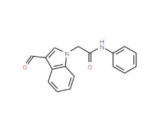 2-(3-Formyl-indol-1-yl)-N-phenyl-acetamide - chemical structure image