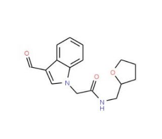 2-(3-Formyl-indol-1-yl)-N-(tetrahydro-furan-2-ylmethyl)-acetamide - chemical structure image