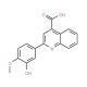2-(3-Hydroxy-4-methoxy-phenyl)-quinoline-4-carboxylic acid (CAS 32366-62-4) - chemical structure image