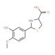 2-(3-Hydroxy-4-methoxy-phenyl)-thiazolidine-4-carboxylic acid - chemical structure image