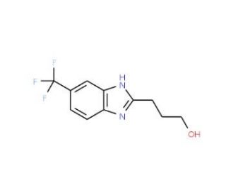 2-(3-Hydroxypropyl)-5-(trifluoromethyl)-1H-benzimidazole (CAS 175135-15-6) - chemical structure image