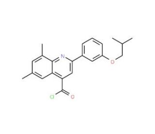 2-(3-isobutoxyphenyl)-6,8-dimethylquinoline-4-carbonyl chloride - chemical structure image
