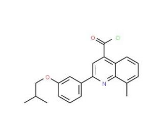 2-(3-isobutoxyphenyl)-8-methylquinoline-4-carbonyl chloride - chemical structure image