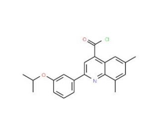 2-(3-isopropoxyphenyl)-6,8-dimethylquinoline-4-carbonyl chloride - chemical structure image