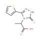 2-(3-mercapto-5-thien-2-yl-4H-1,2,4-triazol-4-yl)propanoic acid - chemical structure image