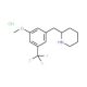 2-(3-Methoxy-5-trifluoromethyl-benzyl)-piperidine hydrochloride (CAS 1170067-75-0) - chemical structure image