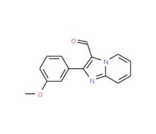 2-(3-Methoxy-phenyl)-imidazo[1,2-a]pyridine-3-carboxaldehyde (CAS 181702-32-9) - chemical structure image