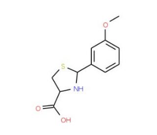 2-(3-Methoxy-phenyl)-thiazolidine-4-carboxylic acid - chemical structure image