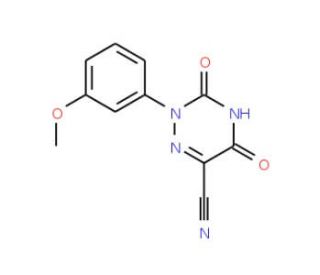 2-(3-Methoxyphenyl)-3,5-dioxo-2,3,4,5-tetrahydro-1,2,4-triazine-6-carbonitrile - chemical structure image